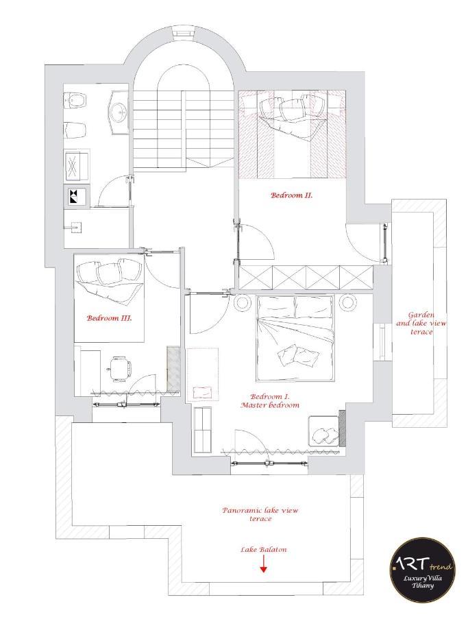 Arttrend Luxury Villa Tihany Exteriör bild